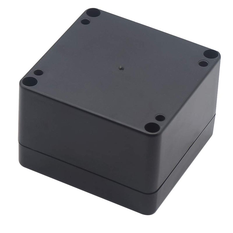 Zulkit Junction Box, Zulkit Project Box IP65 Waterproof Outdoor Box ABS Plastic Electrical Boxes Electronic Enclosure Black 3.27 x 3.19 x 2.20 inch (83 x 81 x 56mm)(Pack of 2) - Image 3